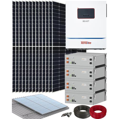 Kit Solar Aislada 11000W 48V Tensite Beast con Baterías de Litio Suntaic 20kWh