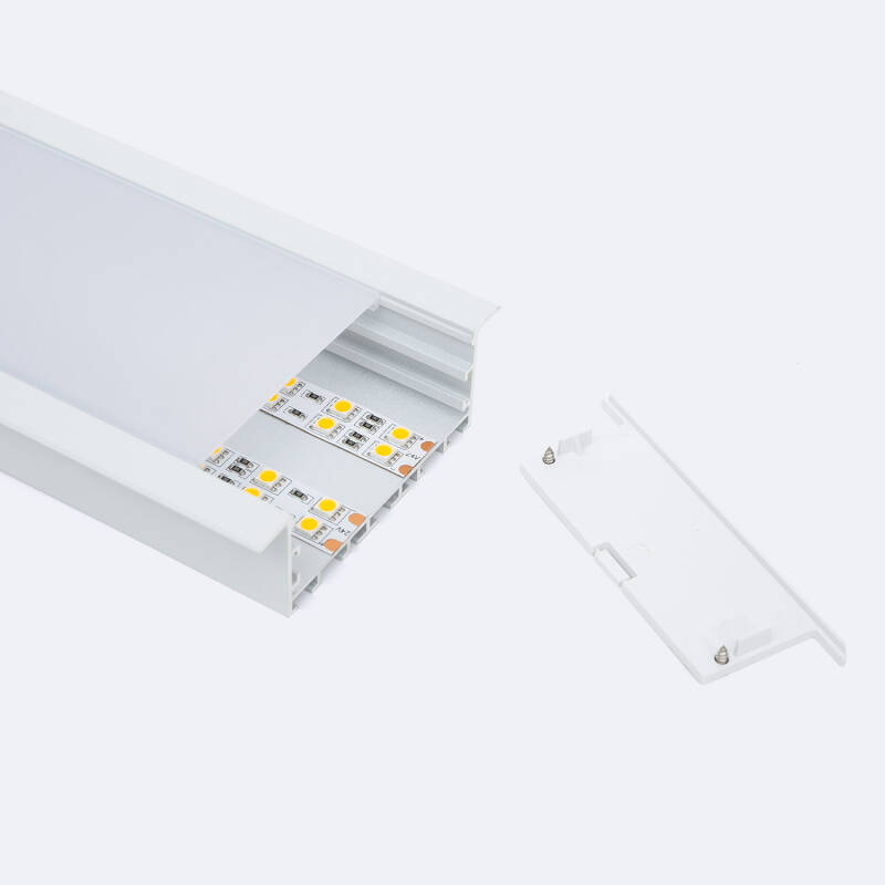Perfil Aluminio Empotrable XL para Tiras LED hasta 60mm