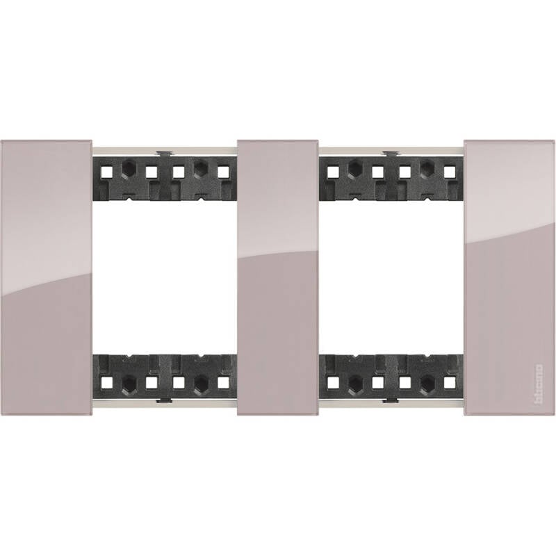 Placa Embellecedora 2 x 2 Módulos Kristall BTicino Living Now KA4802M2D_