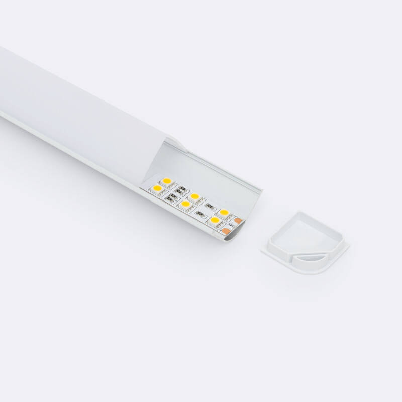 Perfil Aluminio Esquina Triangular 2m para Tira LED hasta 20mm