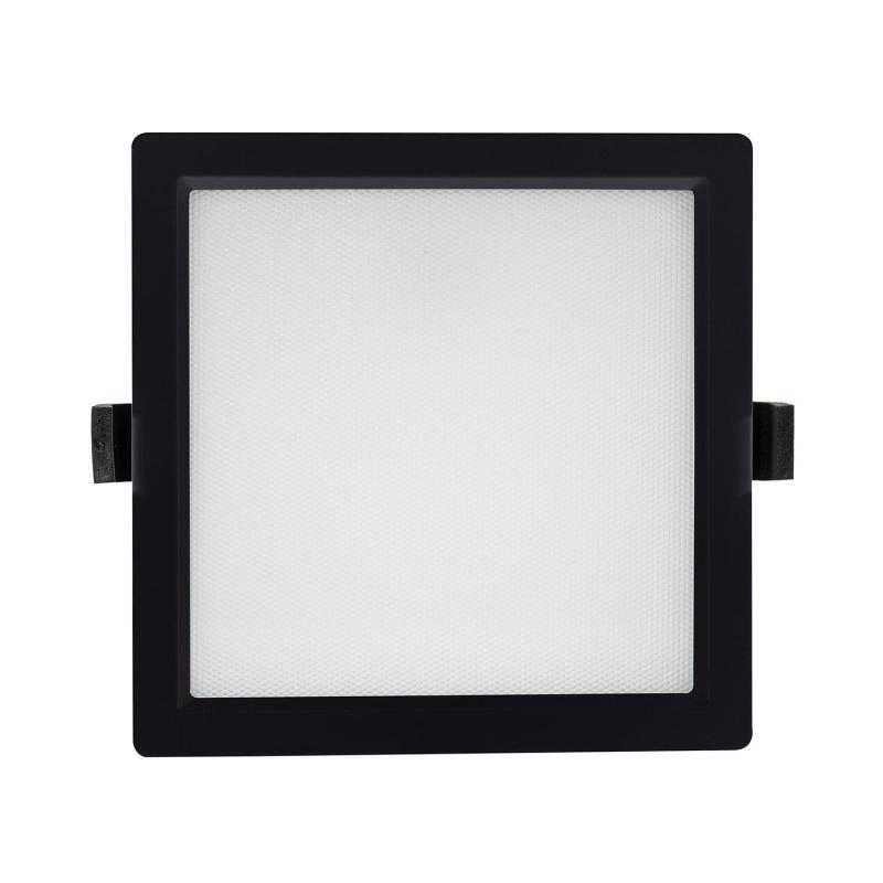 Downlight LED 25W Cuadrado SAMSUNG Aero 130 lm/W Microprismático LIFUD Corte 165x165 mm Negro