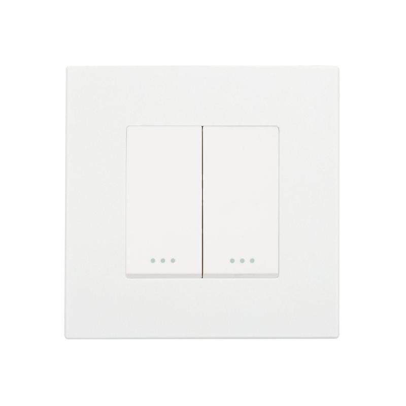 Interruptor Pulsador Doble con Marco PC Modern