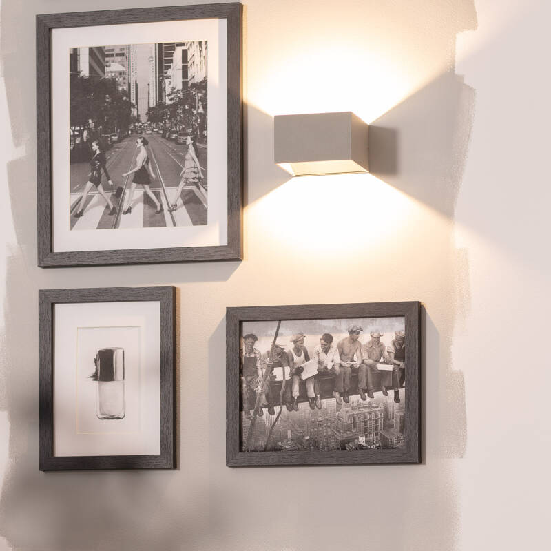 Aplique de Pared LED 6W de Aluminio Iluminación Doble Cara Lico Gris Claro