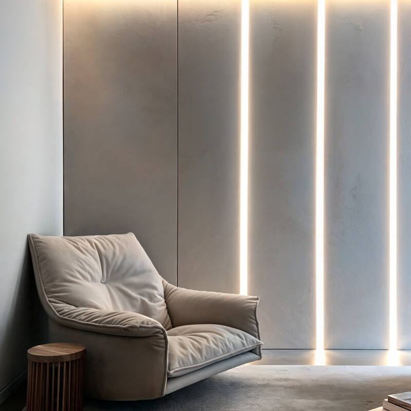 Perfil Aluminio Integrado en Escayola/Pladur para Tira LED hasta 20 mm