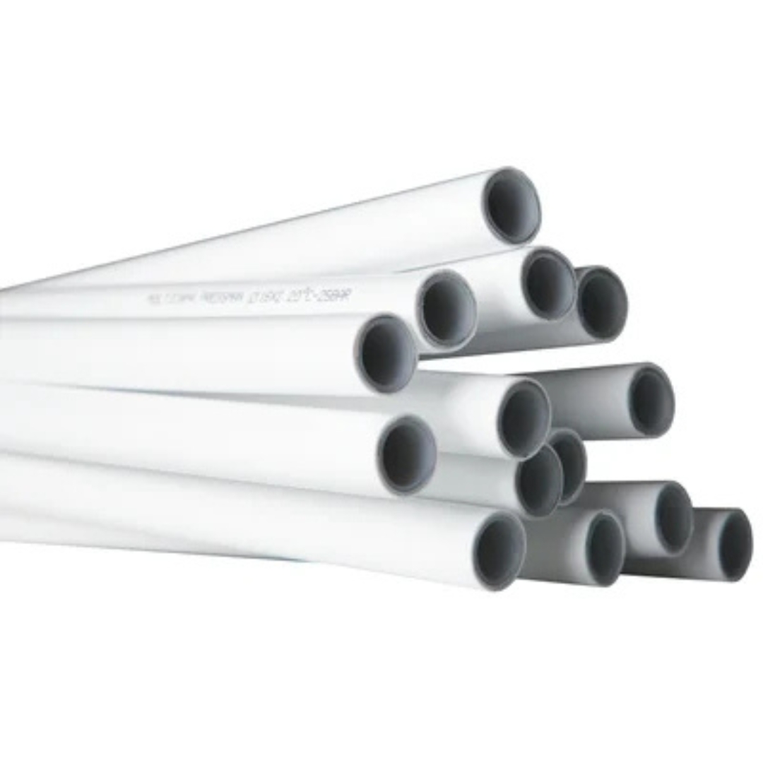 Tubo multicapa PERT-AL-PERT 25/2,5mm blanco para instalación interior 4m Pressman