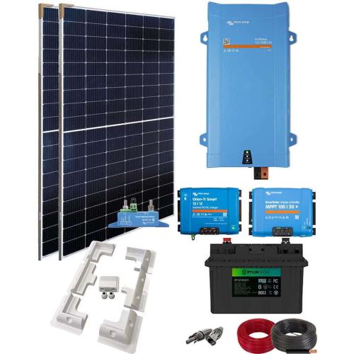 Kit Solar Autocaravana 1200W 12V litio 4000Whdia
