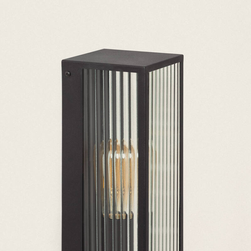 Aplique de Pared Exterior Metal y Cristal Taiga