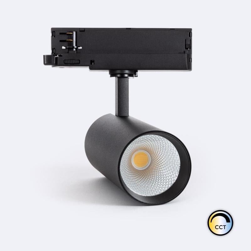 Foco Carril LED Trifásico 30W Carlo CCT Seleccionable Negro