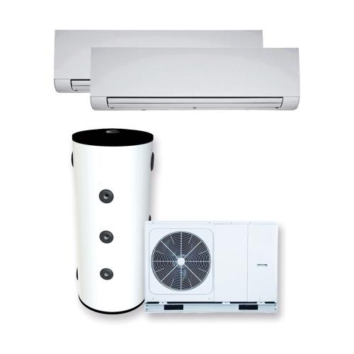 Kit Fancoils Aerotermia por Calefacción 10kW Aquaris con Depósito 80L