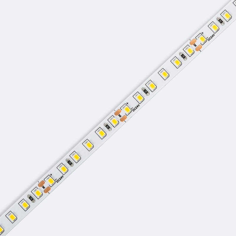 Tira LED 24V SMD 120 LED/m Bobina 20m 10W/m 1100lm/m Ancho 8mm Corte 5cm IP20