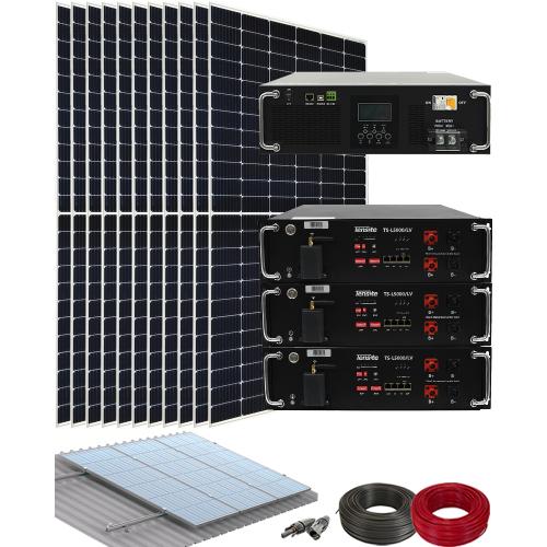 Kit Solar Vivienda Aislada 5000W 48V 18000Whdia