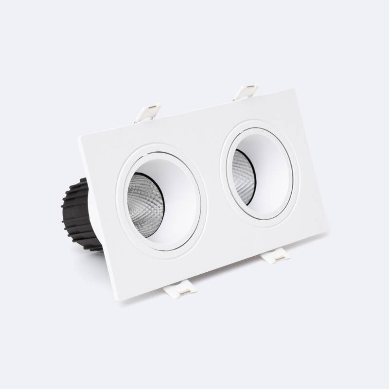 Downlight Cuadrado Basculante LED 18W Regulable Corte 75x155 mm