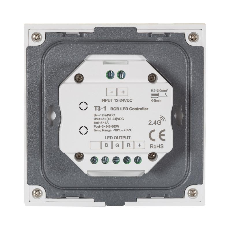 Controlador Tira LED RGB 12-24V Empotrable Táctil SKYDANCE T3-1 Compatible con Mando RF