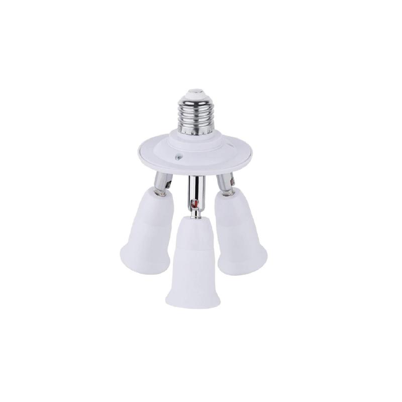 Adaptador para Bombilla 1 E27 a 3 E27