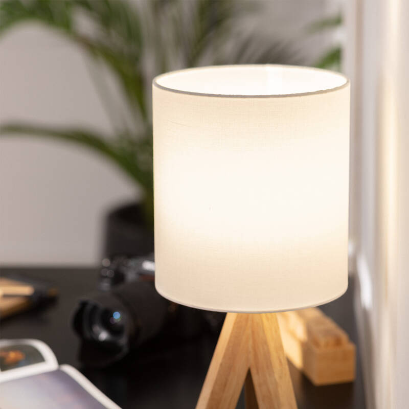 Lámpara de Mesa de Madera Kanuni