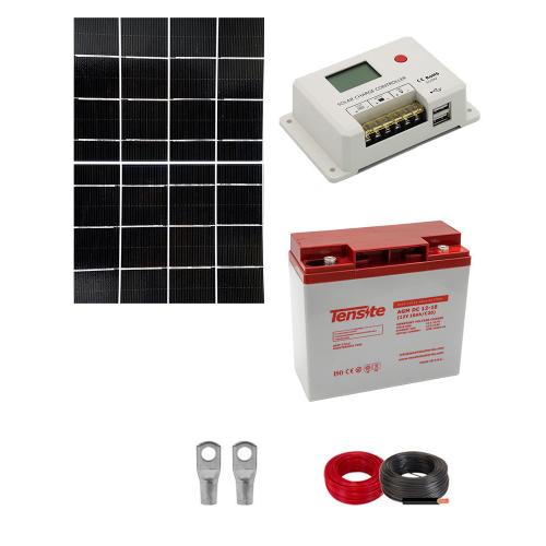 Kit Solar Portátil para Iluminación Solar 30W con Batería Portátil