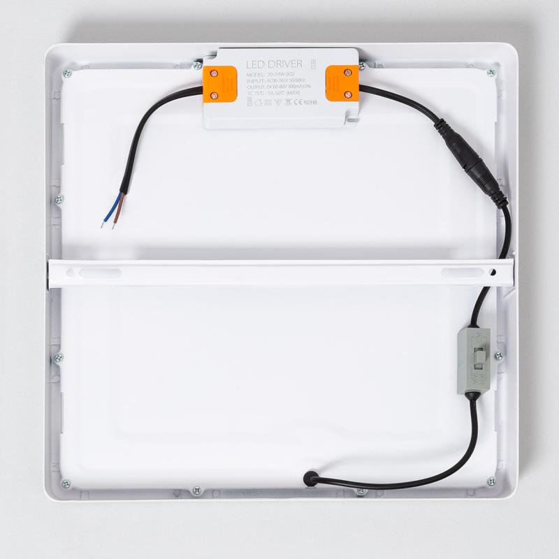Plafón LED 24W Cuadrado Superslim CCT Seleccionable 280x280 mm