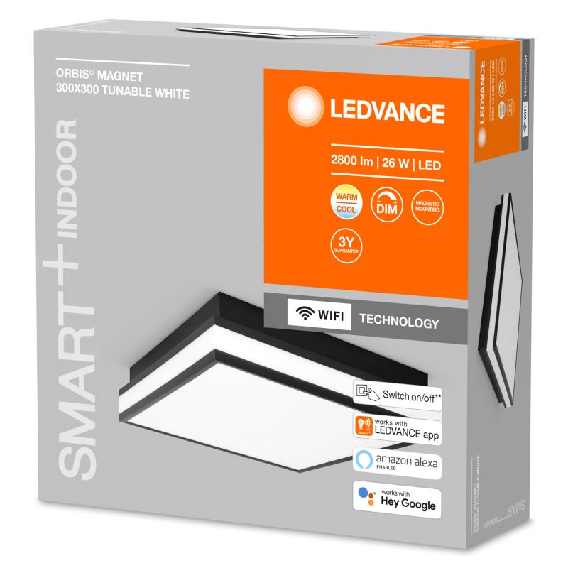 Plafón LED 26W CCT Seleccionable 300x300 mm Cuadrado Smart+ WiFi ORBIS Magnet LEDVANCE 4058075572799