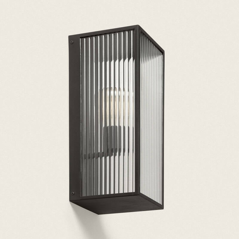 Aplique de Pared Exterior Metal y Cristal Big Taiga