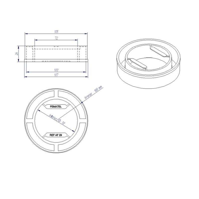 Aro para focos 2 medidas 72mm – 100mm AF29