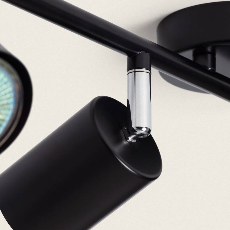 Lámpara de Techo Orientable Metal 4 Focos Albus Black