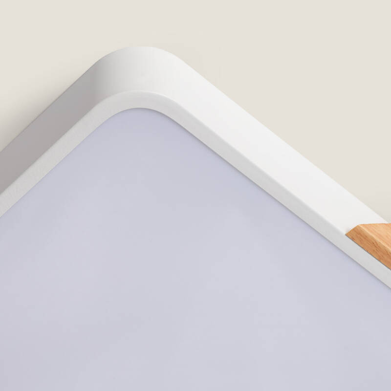 Plafón LED 18W Cuadrado Madera 325x325 mm CCT Seleccionable Semi-Dari