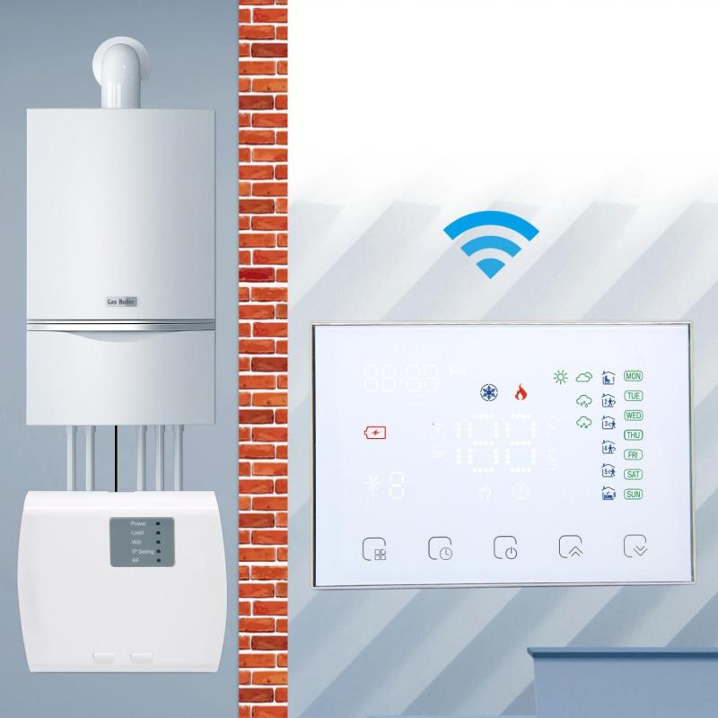 Termostato Calefacción WiFi Programable Blanco Inalámbrico