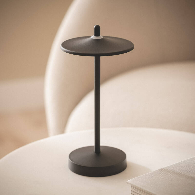 Lámpara de Mesa LED Portátil para Exterior Metal con Batería Recargable Milevani