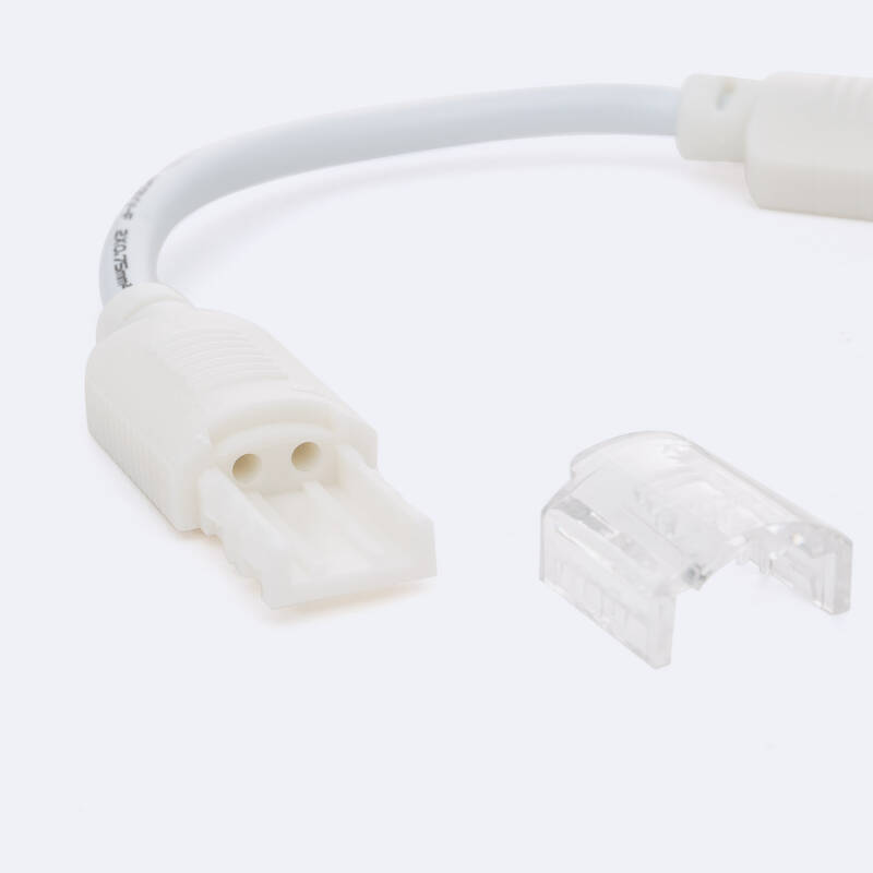 Conector Rápido doble con Cable para Tira LED 220V AC COB IP65 Ancho 12mm
