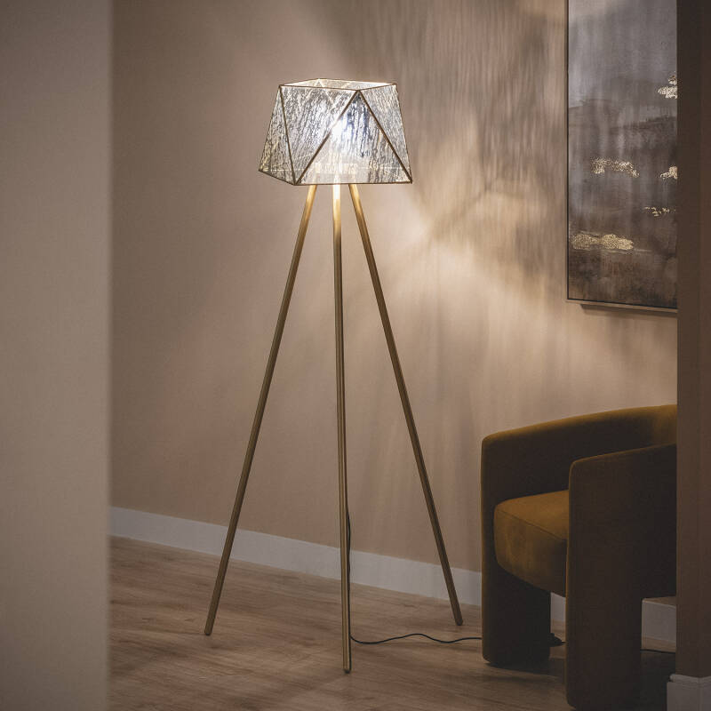 Lámpara de Pie Metal Cristal Mattina ILUZZIA