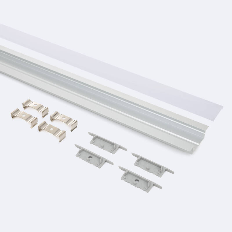 Perfil Aluminio Empotrable para Tiras LED hasta 31 mm