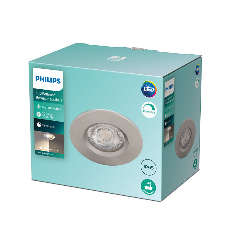 Foco Downlight LED Regulable 5W PHILIPS Dive Corte Ø 70 mm