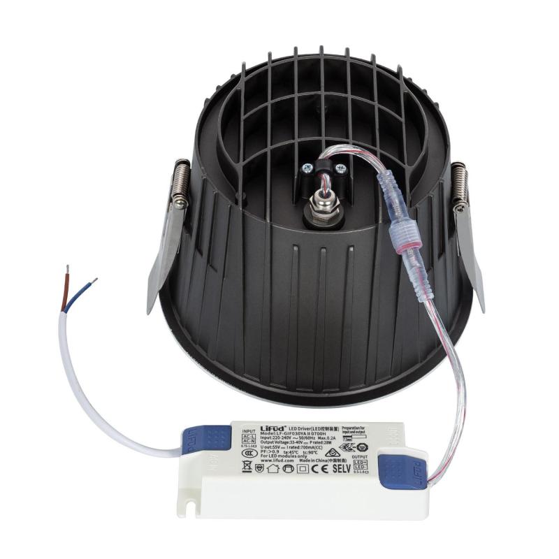 Downlight LED 25W Circular Premium CRI90 LIFUD Corte Ø 150 mm IP65
