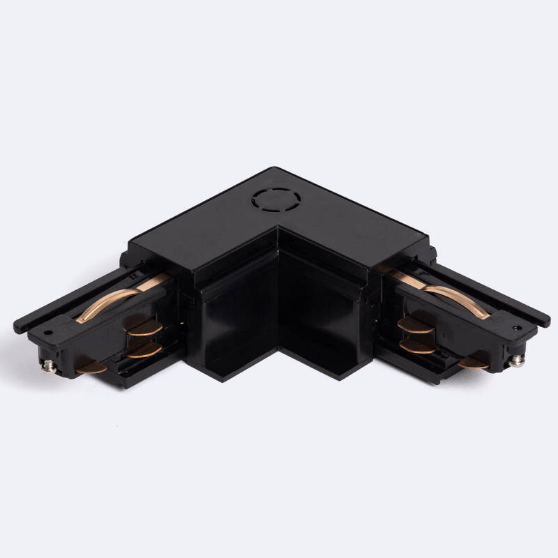 Conector 'Right Side' Tipo L para Carril Trifásico DALI Empotrable Aluminio