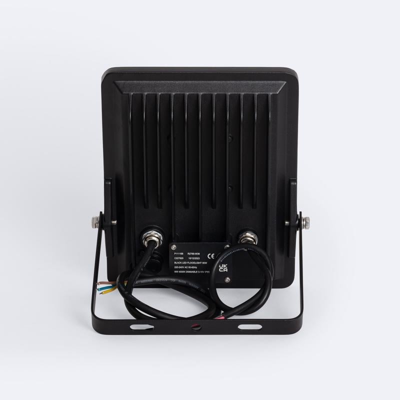 Foco Proyector LED 50W Regulable 0-10V 170 lm/W IP65 ELEGANCE Slim PRO Negro Blanco Neutro 4000K Asimétrica 80ºx155º