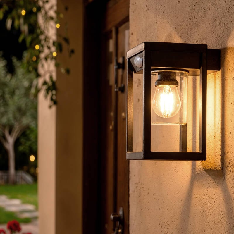 Aplique de Pared Exterior Solar LED 2W Aluminio con Sensor de Movimiento Devah