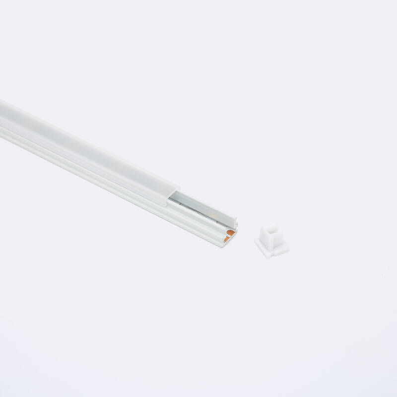 Perfil Aluminio Superficie 2m para Tira LED hasta 6 mm