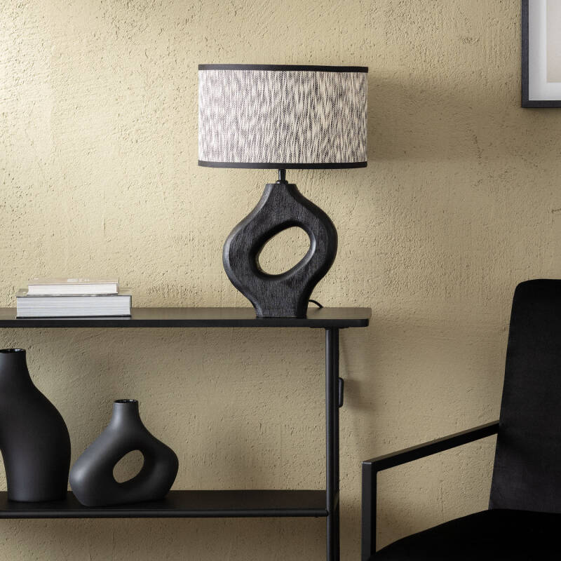 Lámpara de Mesa Madera Dhara ILUZZIA