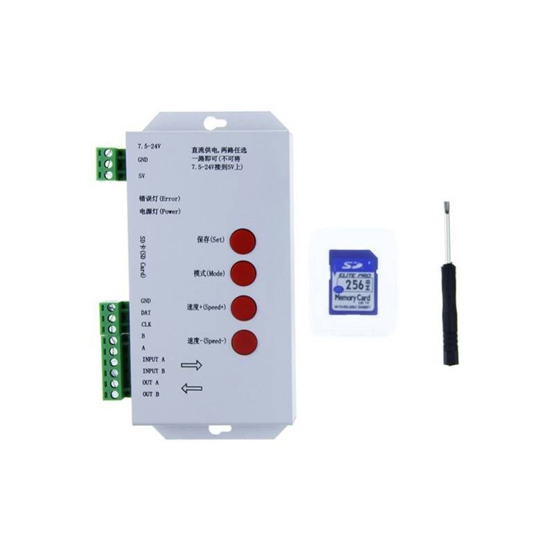Controlador para Tira LED RGBIC Digital 5-24 V DC SPI T-1000S para Cartelería