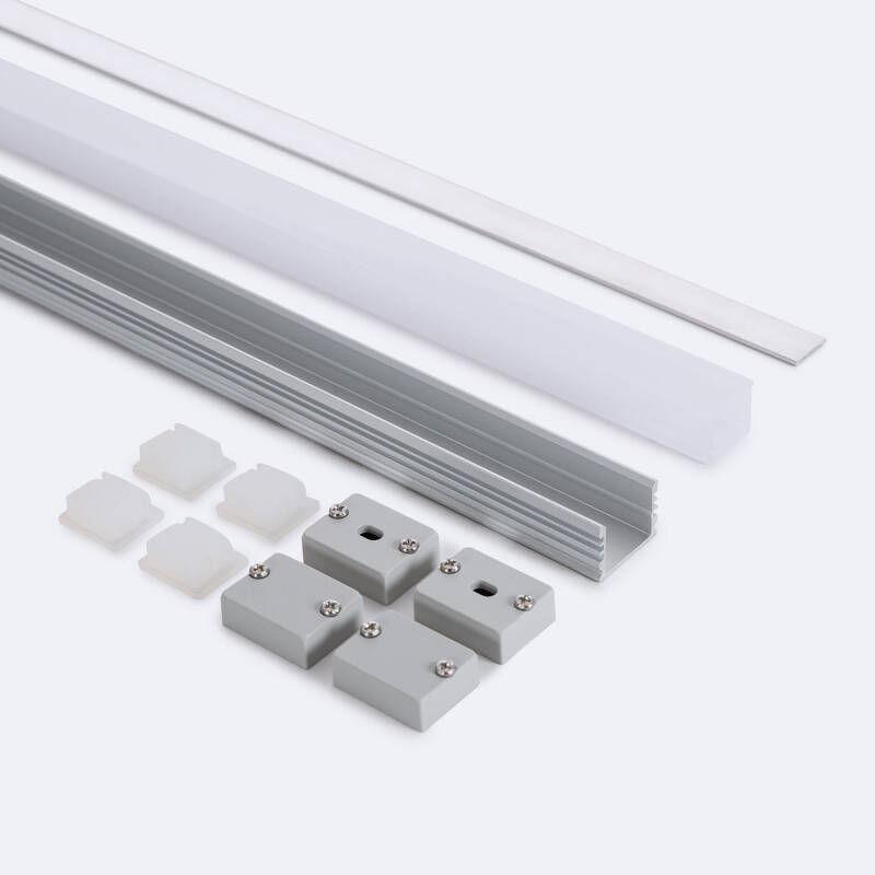 Perfil Aluminio Estanco IP65 Superficie 2m para Tira LED hasta 10 mm