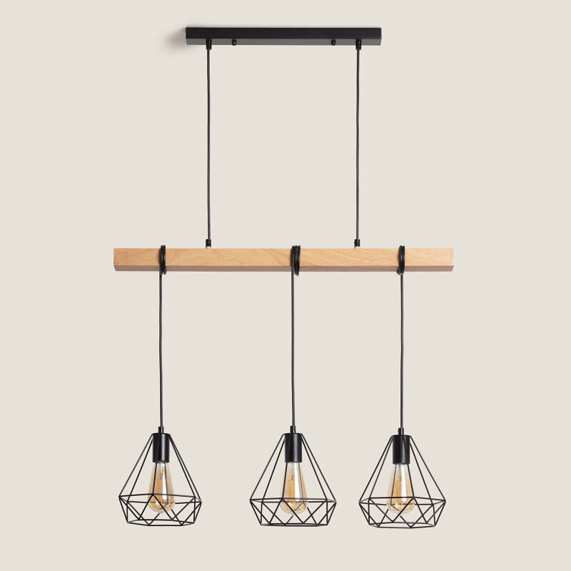 Lámpara Colgante Metal Sardo 3 Focos