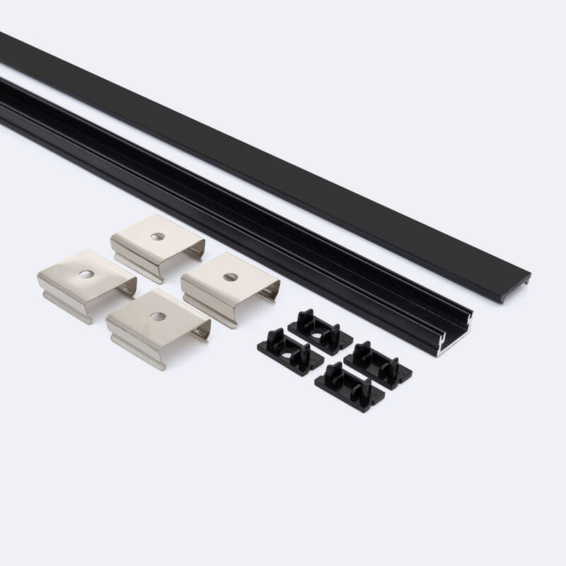 Perfil Aluminio Superficie 2m para Tira LED hasta 10 mm