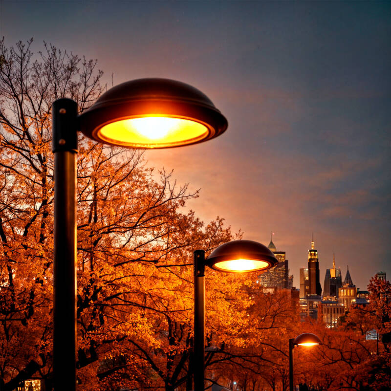 Farola LED 60W Ámbar Arrow LUMILEDS PHILIPS Xitanium Regulable 1-10V