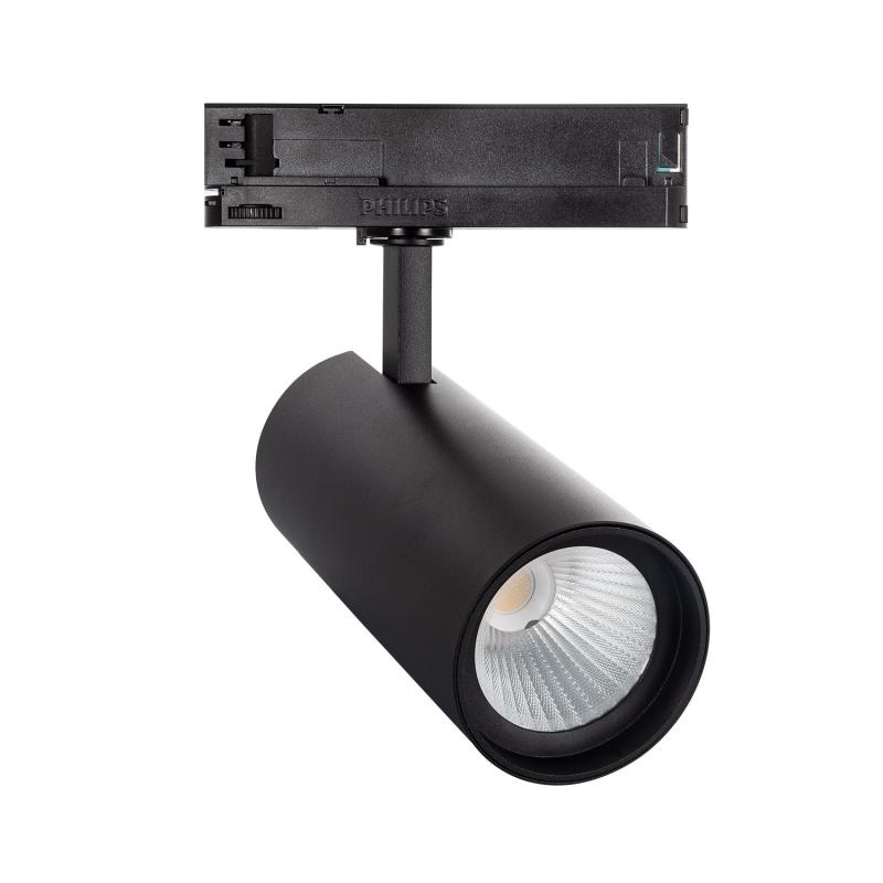 Foco Carril LED Trifásico 40W d'Angelo PHILIPS Xitanium Negro