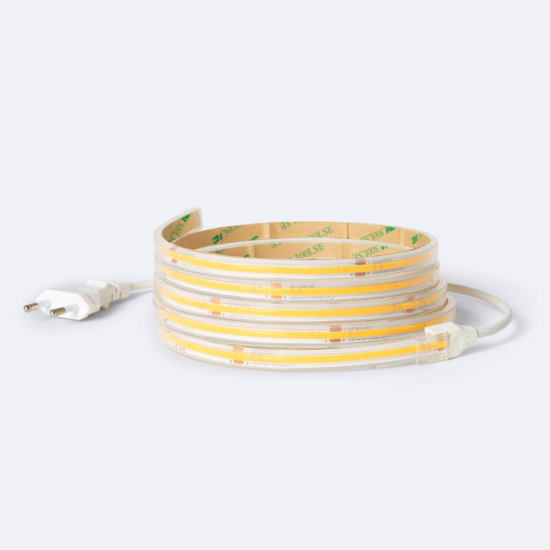 Tira LED Regulable 220V COB Autorrectificada 560 LED/m 14W/m 1250lm/m SILICONE FLEX IC-2P Ancho 10mm Corte 10cm IP65 a Medida