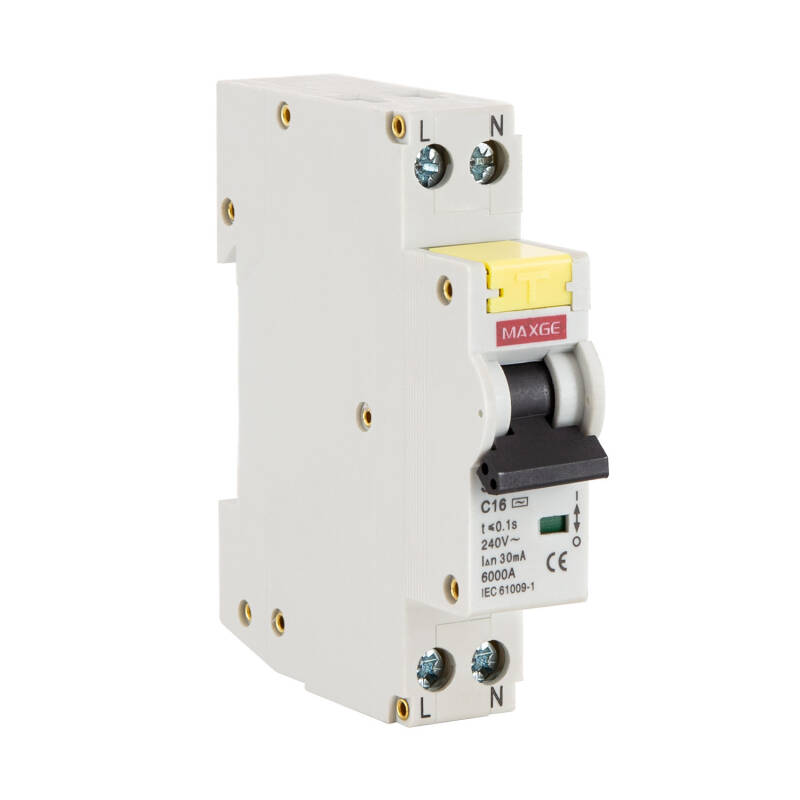 Interruptor Combinado DPN (Magnetotérmico + Diferencial) Residencial 1P+N 6-32 A 6kA Curva C MAXGE