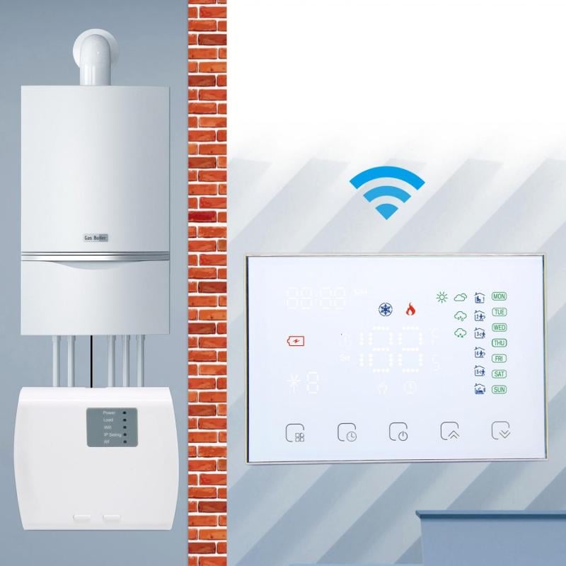 Termostato Calefacción WiFi Programable Blanco Inalámbrico