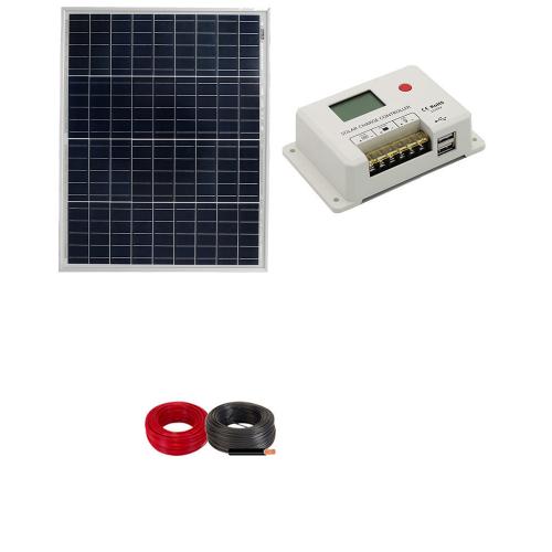Kit Panel Solar Portátil Básico 50W Autoinstalable