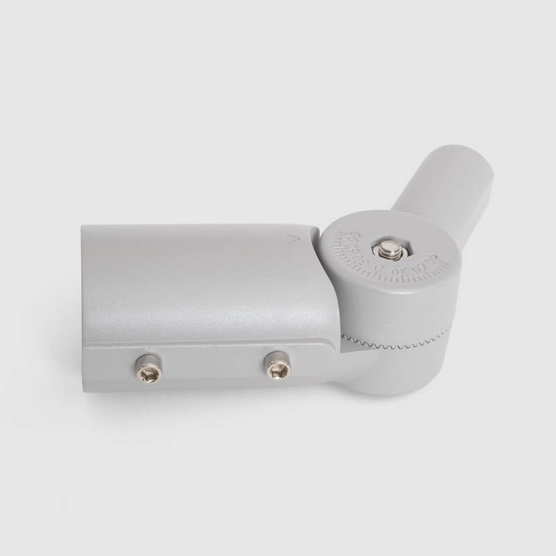 Brazo de Columna Direccionable 90º Ø44 mm para Luminarias de Alumbrado Público Gris