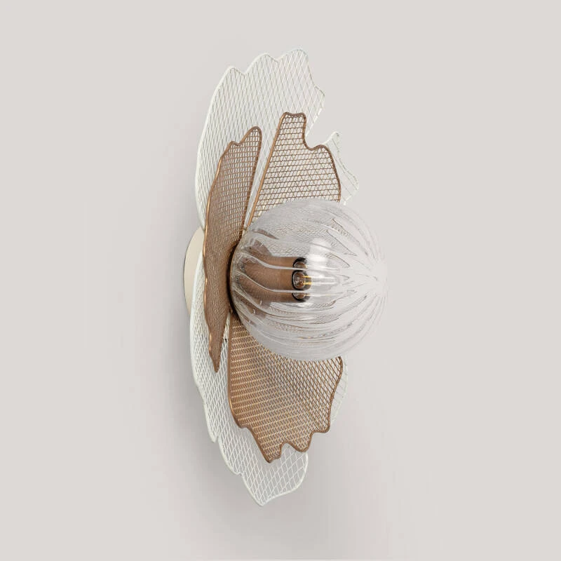 Aplique de Pared Metal y Cristal Pianella  ILUZZIA